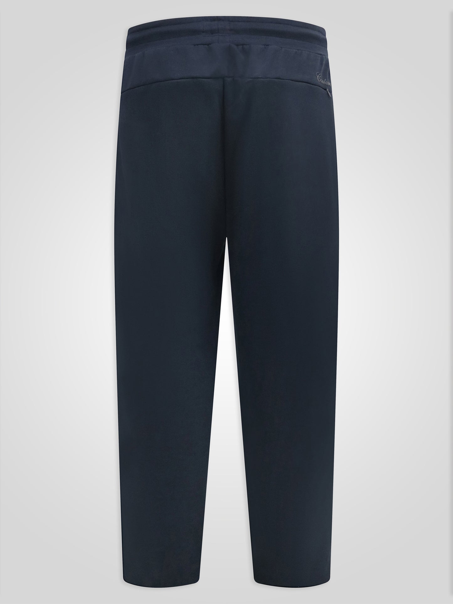 KINGSWOOD -D555 Dark Navy Blue Couture Open Hem Jogger with Pin Tuck Front