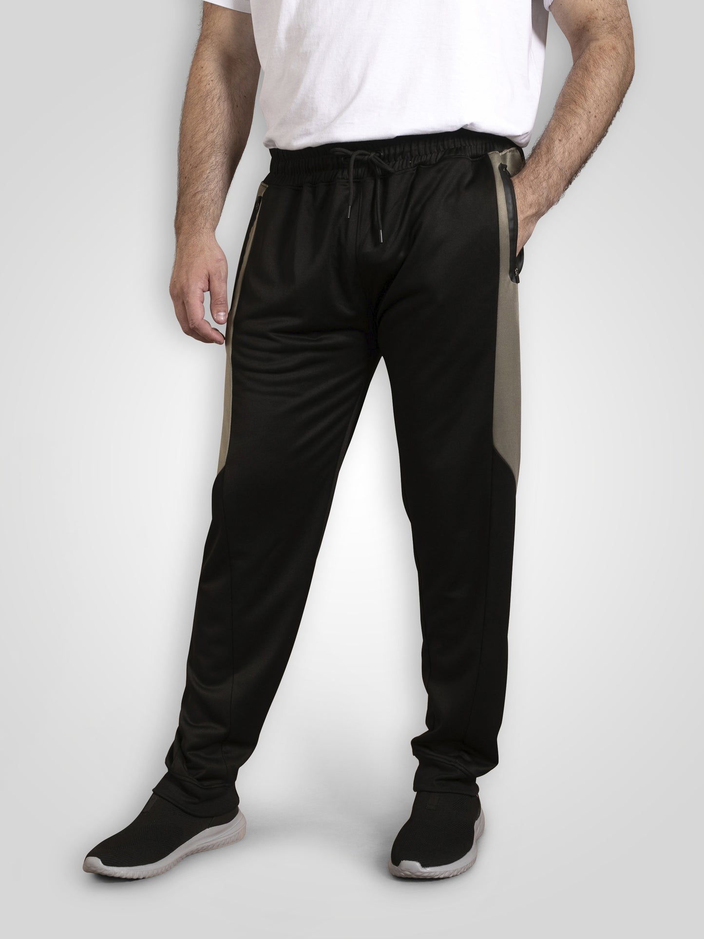 PETERBOROUGH -D555 Black Dry Wear Elasticated Jogger with Contrast Panels