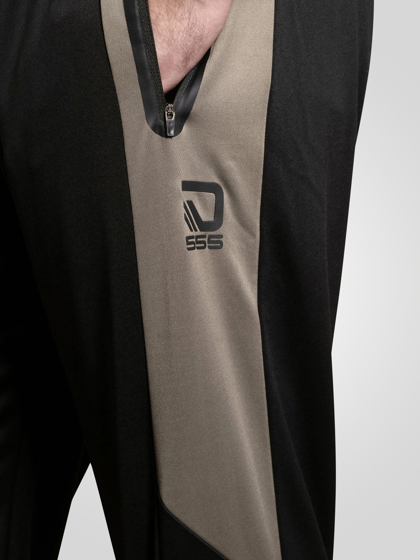 PETERBOROUGH -D555 Black Dry Wear Elasticated Jogger with Contrast Panels