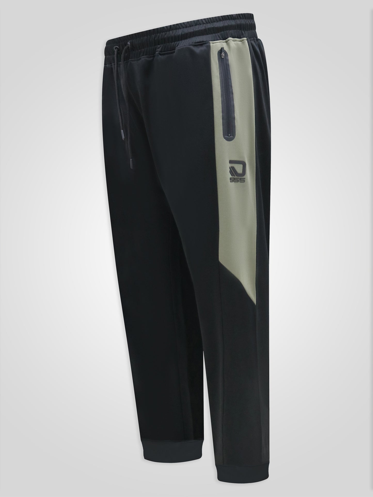 PETERBOROUGH -D555 Black Dry Wear Elasticated Jogger with Contrast Panels
