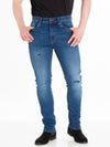 HAYDEN -D555 Blue Stonewash Stretch Jeans with Rips