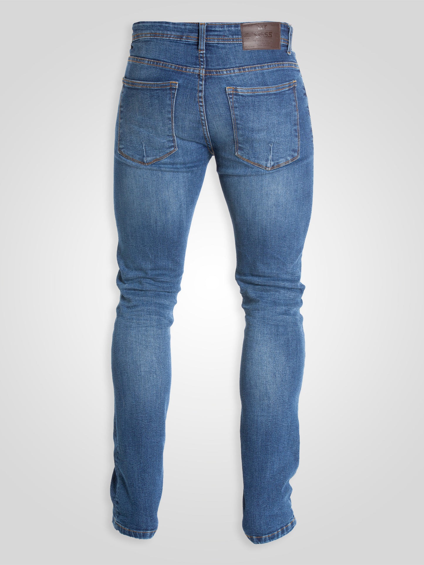 HAYDEN -D555 Blue Stonewash Stretch Jeans with Rips