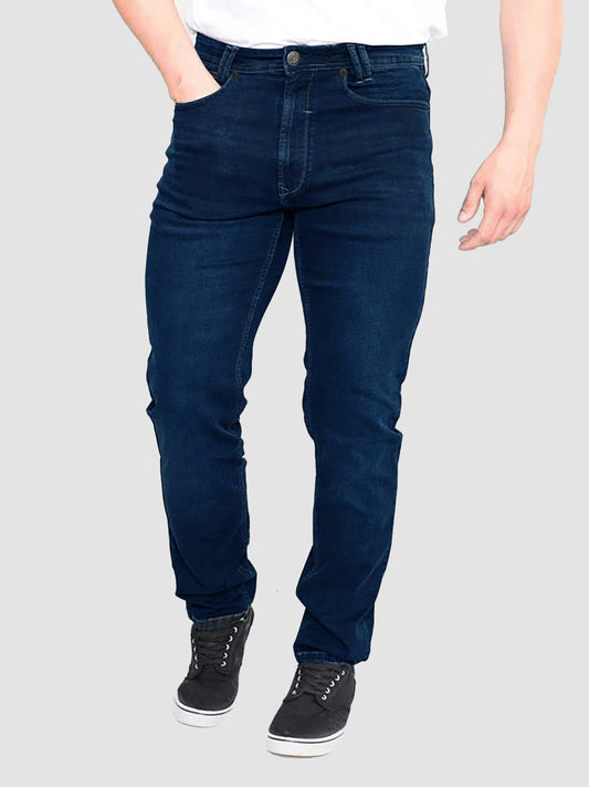 PUTNEY -D555 Dark Blue Wash Super Stretch Knitted Denim Jeans