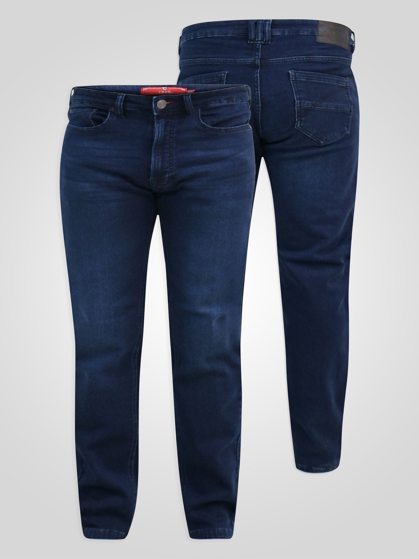 PUTNEY -D555 Dark Blue Wash Super Stretch Knitted Denim Jeans