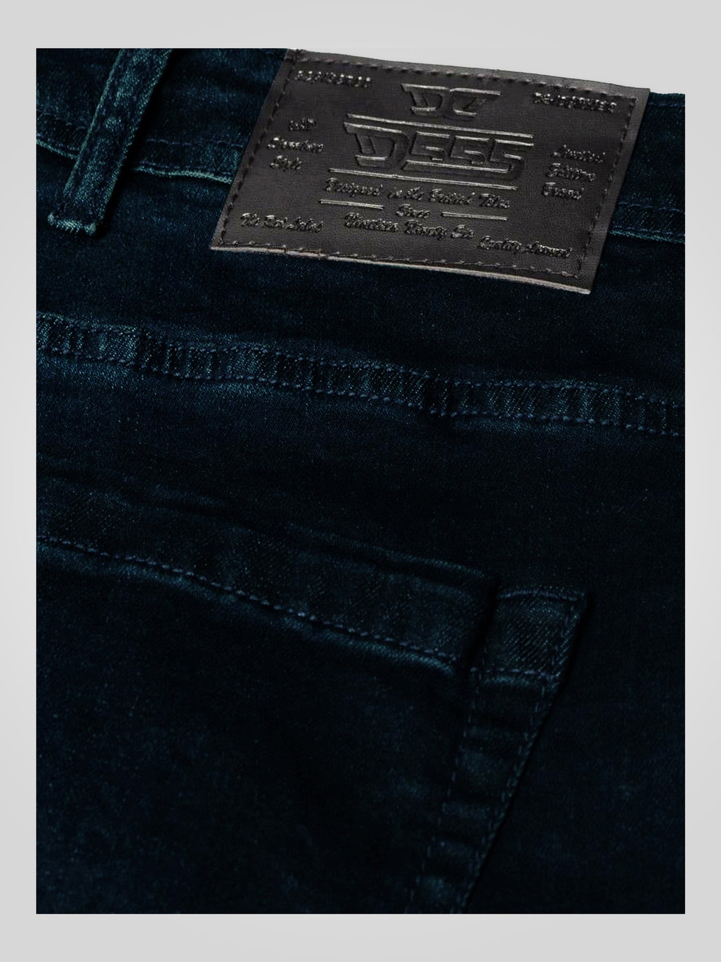 DANIEL -D555 Blue Black Tapered Fit Stretch Jeans