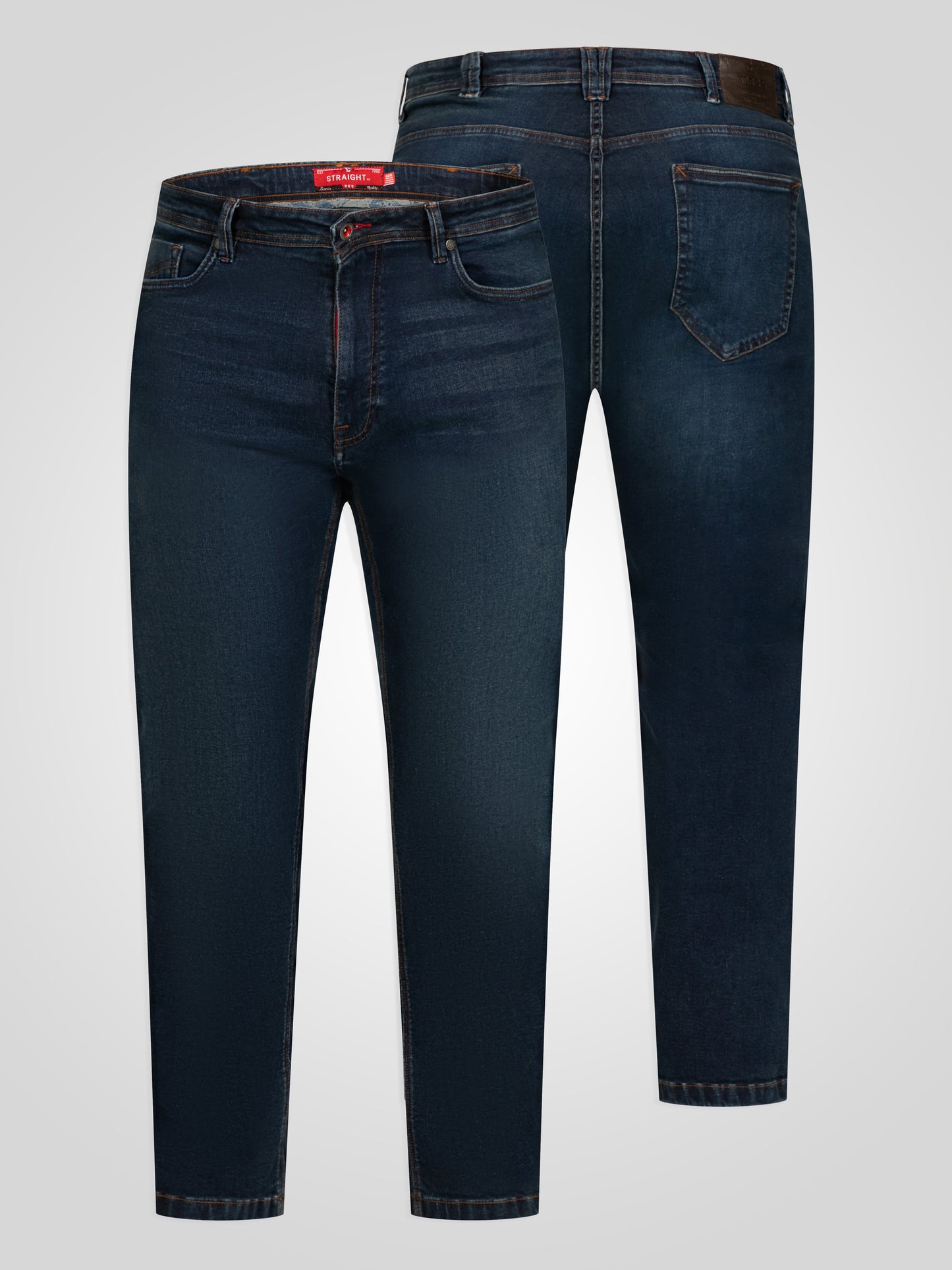 FOSTER-Straight Fit ULTRA FLEX Stretch Blue Stonewash Denim Jean