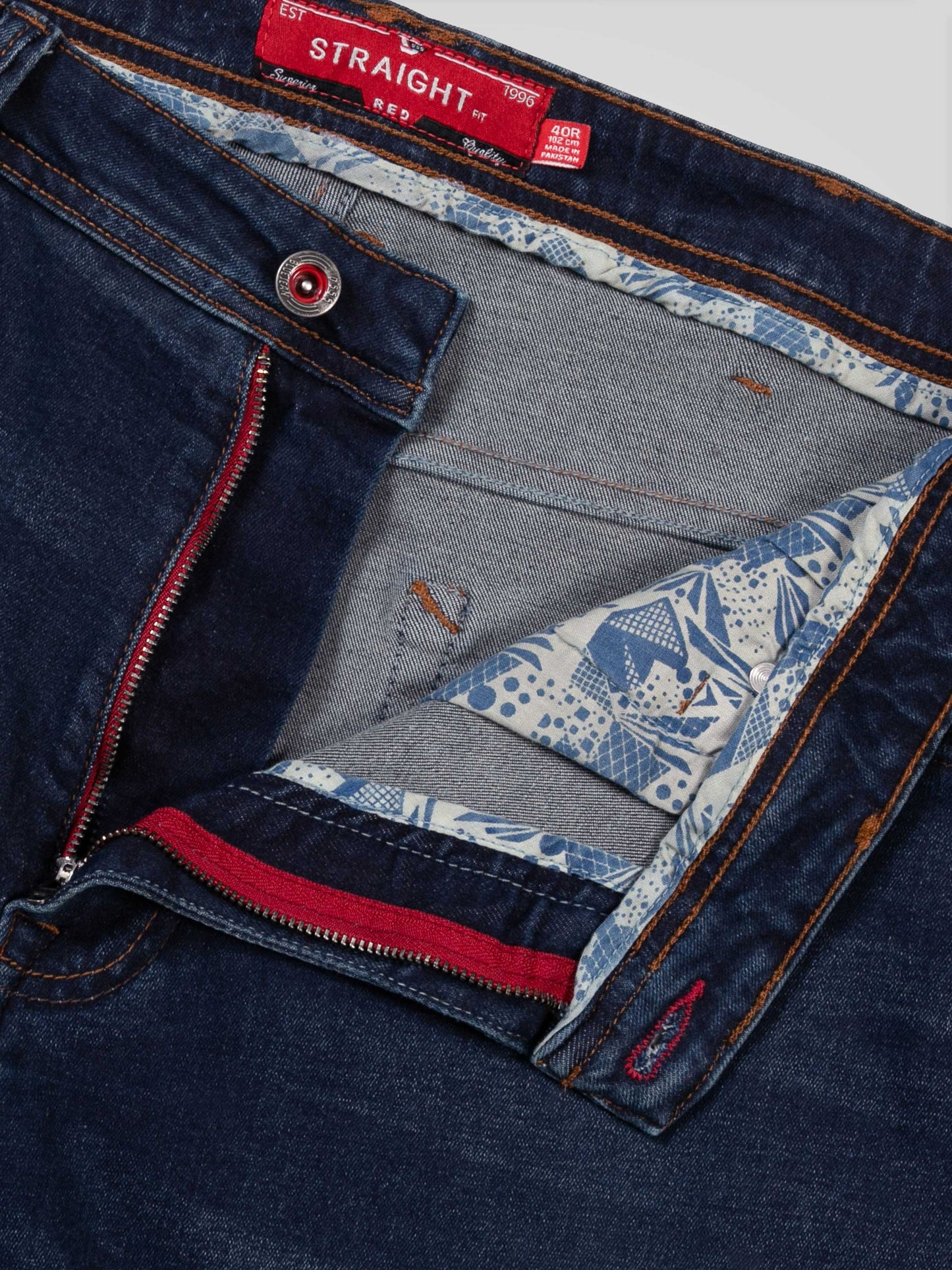 FOSTER-Straight Fit ULTRA FLEX Stretch Blue Stonewash Denim Jean