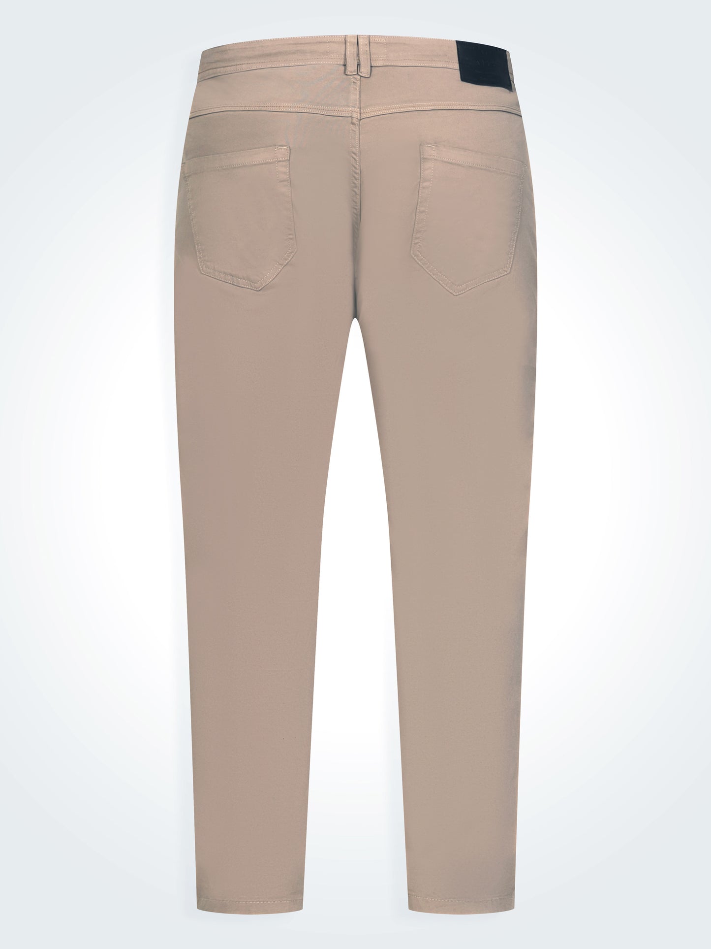 KELVIN 1-Stone Tapered Fit Five Pocket Stretch Twill Chino With Peach Finish