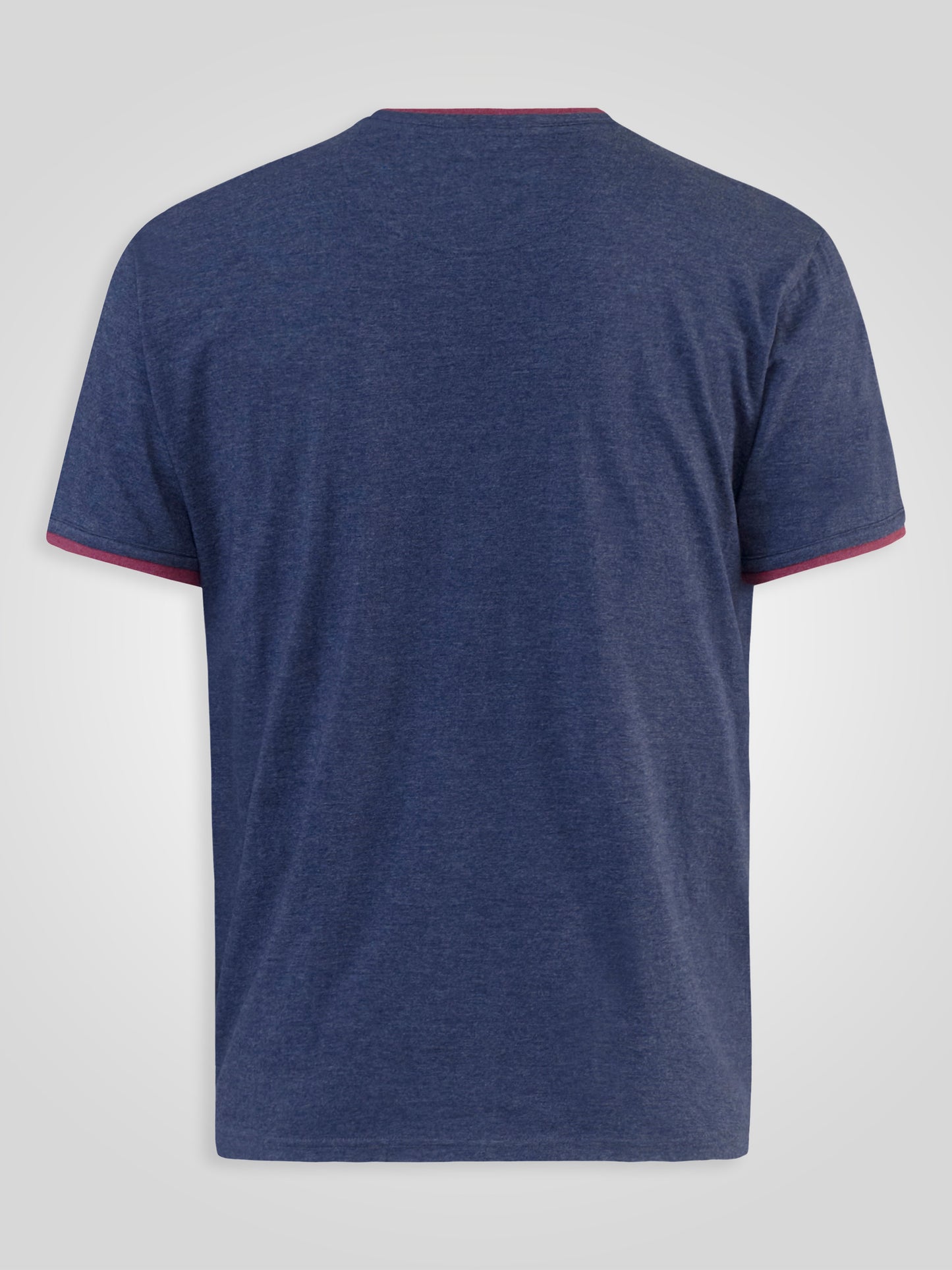 NELLY 2 -D555 Denim Blue Marl T-Shirt with Double Layer On Neck and Pocket
