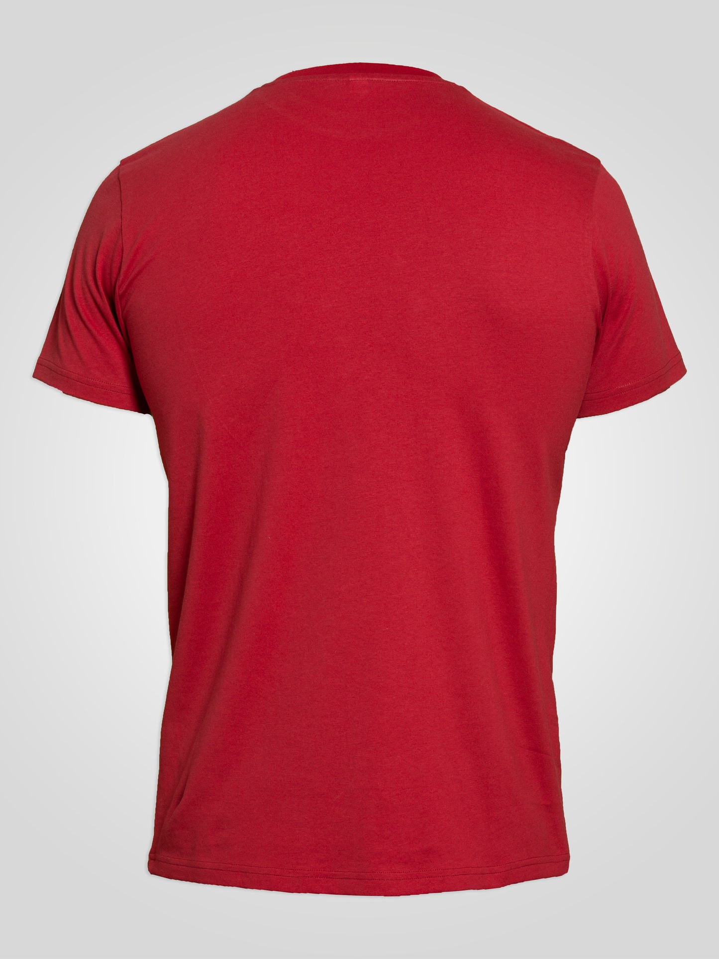 BOOZE 1 -D555 Red Christmas Booze Chest Print T-Shirt