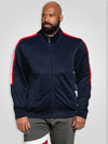 BROOKES -D555 Navy Blue Couture Zip Up Jacket with Taping