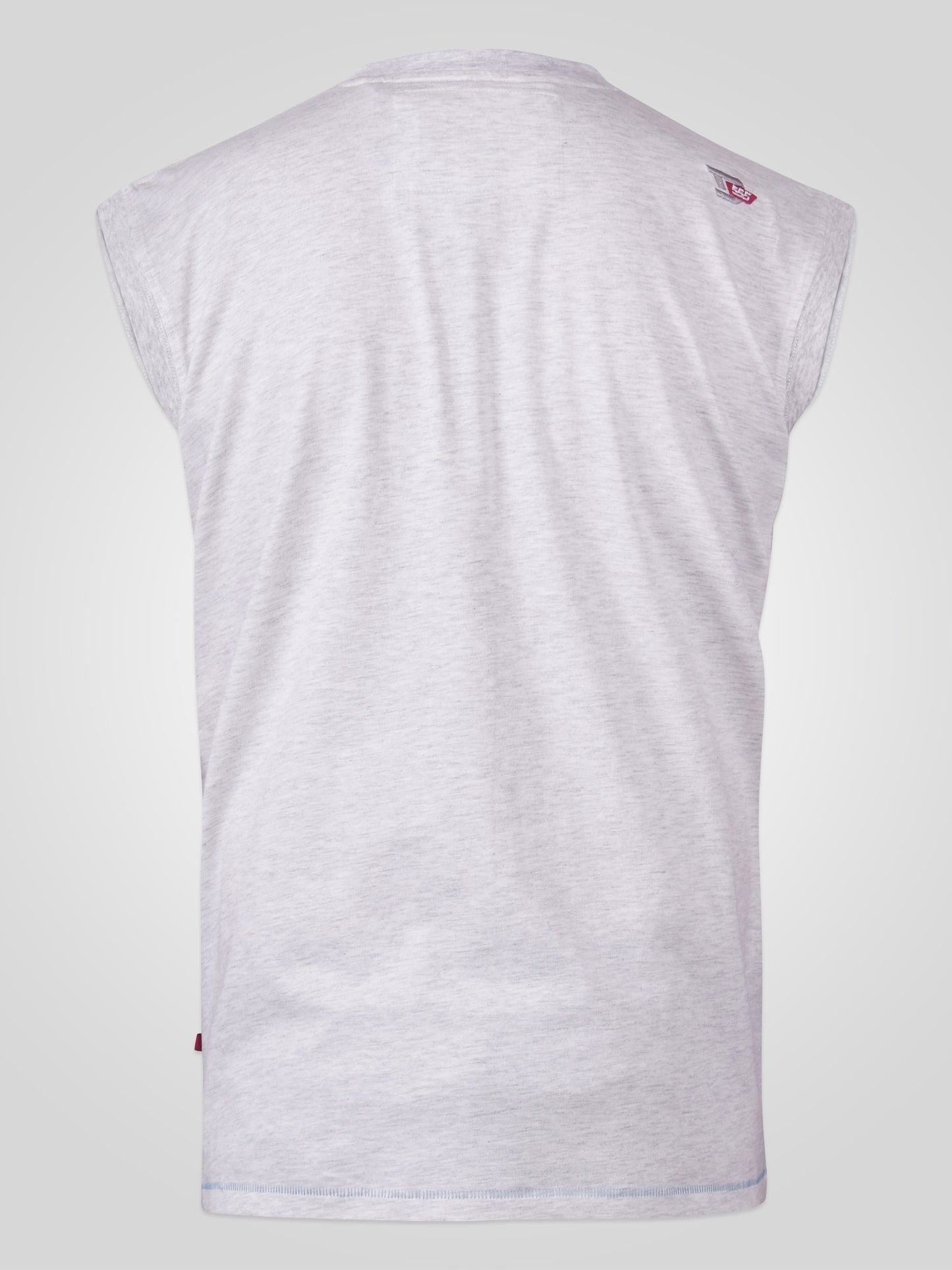 SHIPLEY -D555 Off White Marl D555 Miami Beach Printed Sleeveless T-Shirt