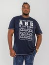 MARCO -D555 Navy Blue D555 Best Sixpack Abs Crew Neck Printed T-Shirt