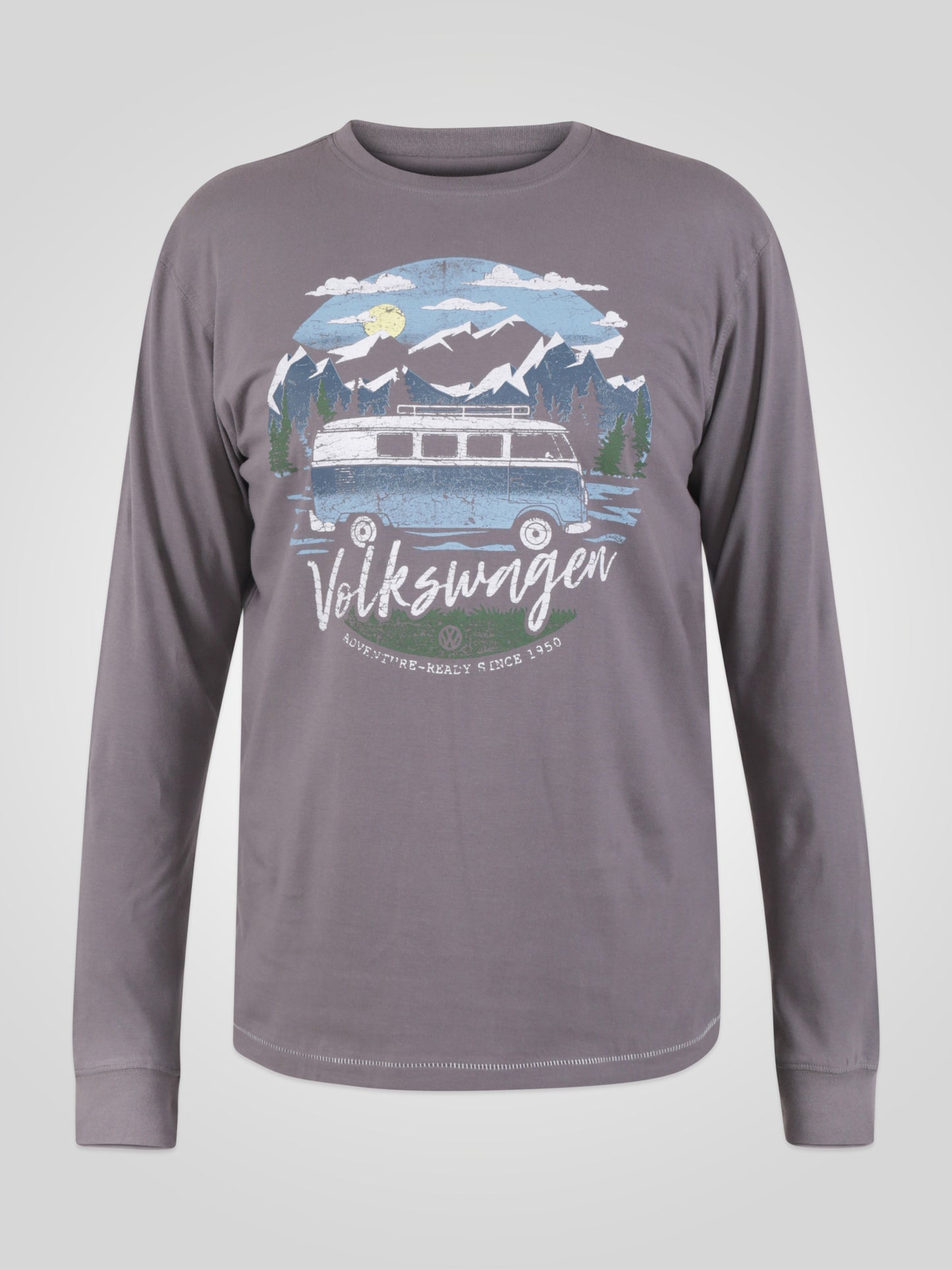 MISTERTON -D555 Grey Official Licensed VW Mountain Explorer Printed T-Shirt