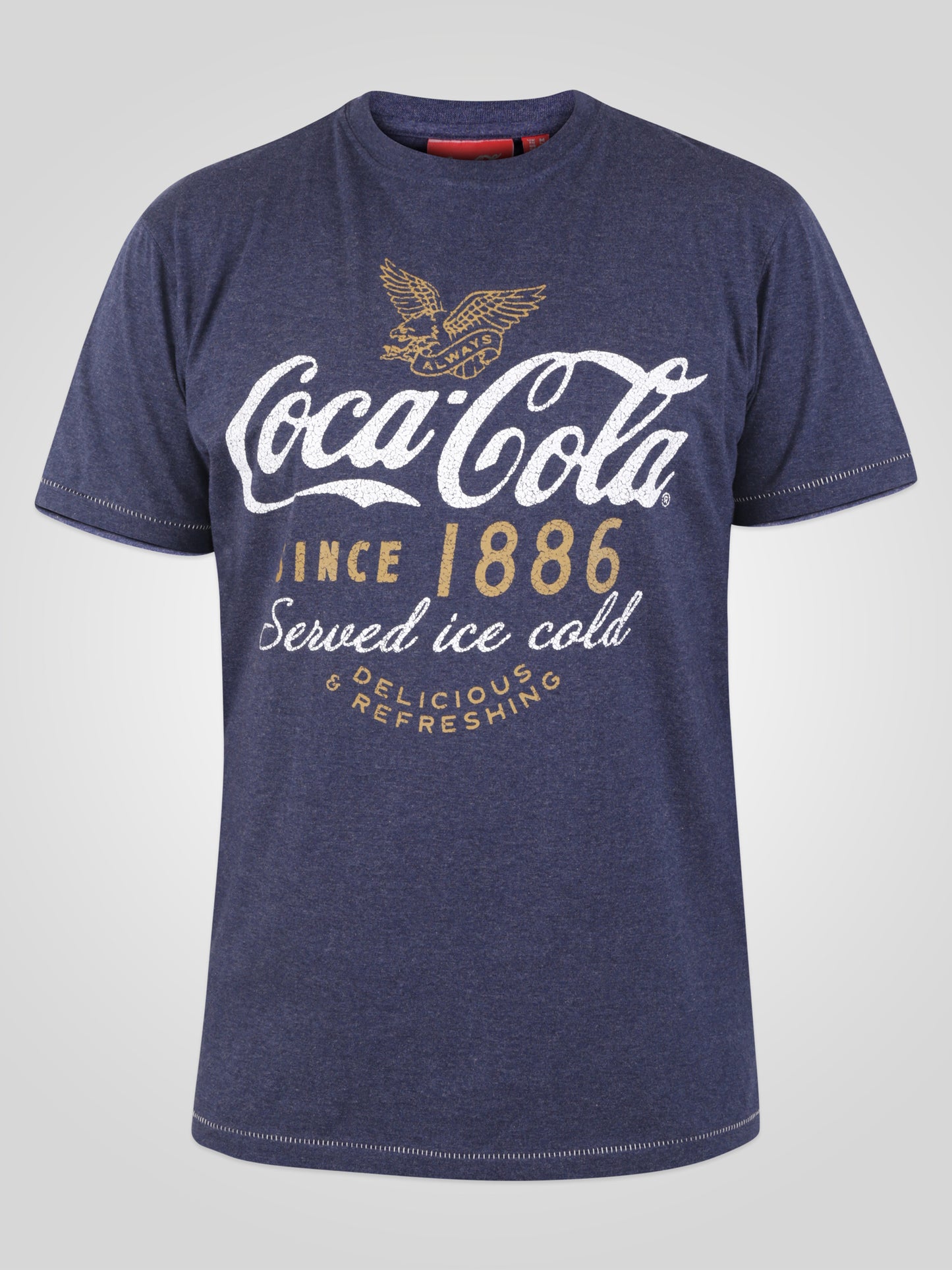 DODINGTON -D555 Navy Blue Marl Official Licensed Coca-Cola Printed T-Shirt