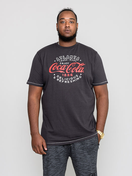 LONGHAM-D555 Black Official Licensed Coca-Cola Printed T-Shirt