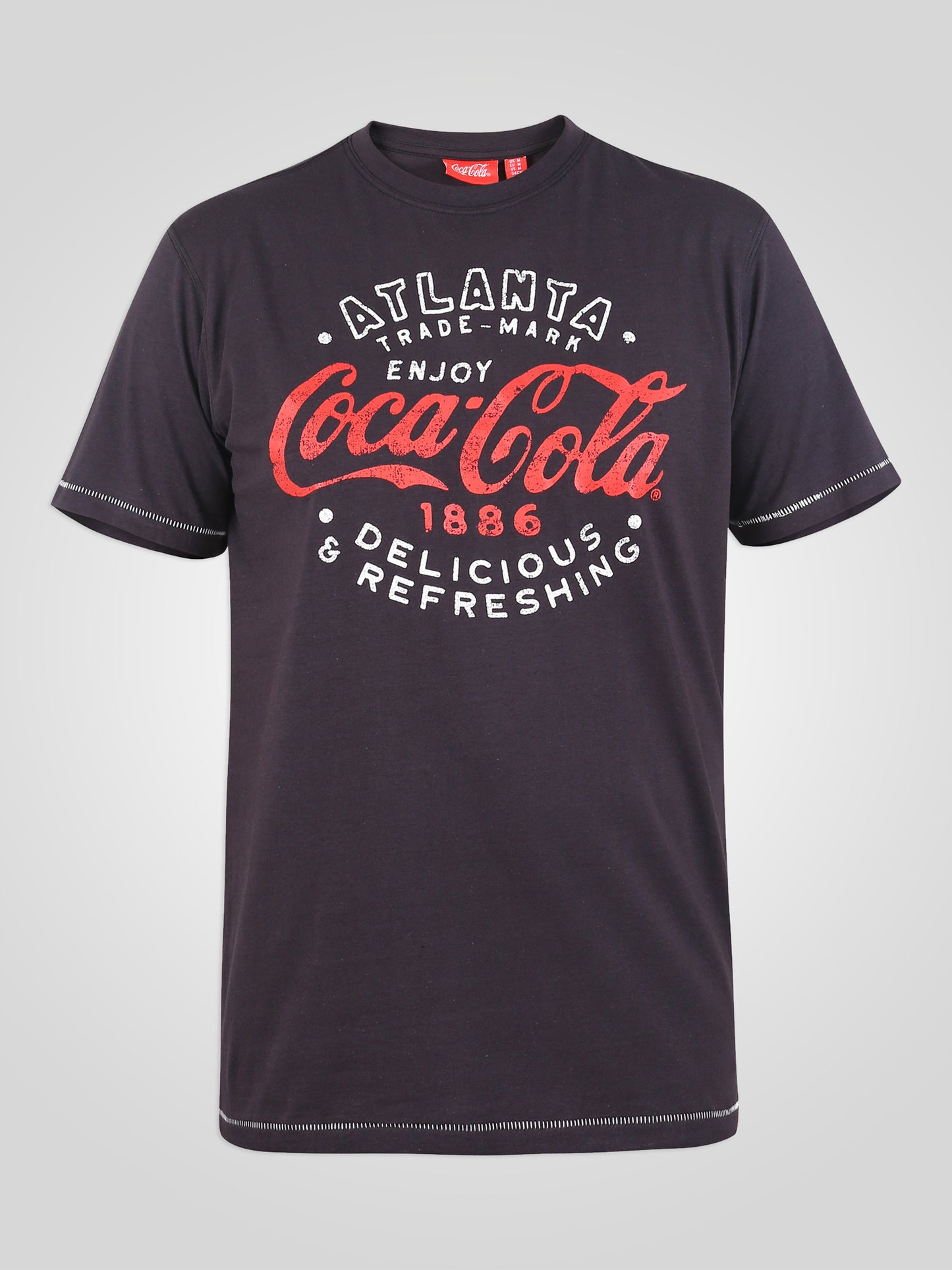 LONGHAM-D555 Black Official Licensed Coca-Cola Printed T-Shirt