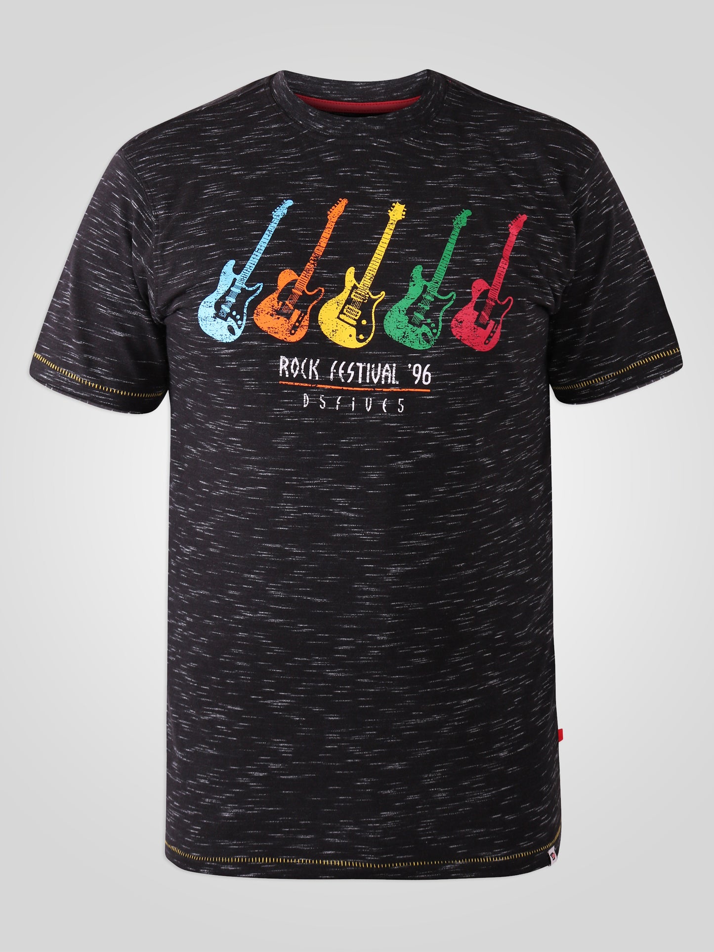 BARNET -D555 Black Reno Multi Guitar Printed T-Shirt