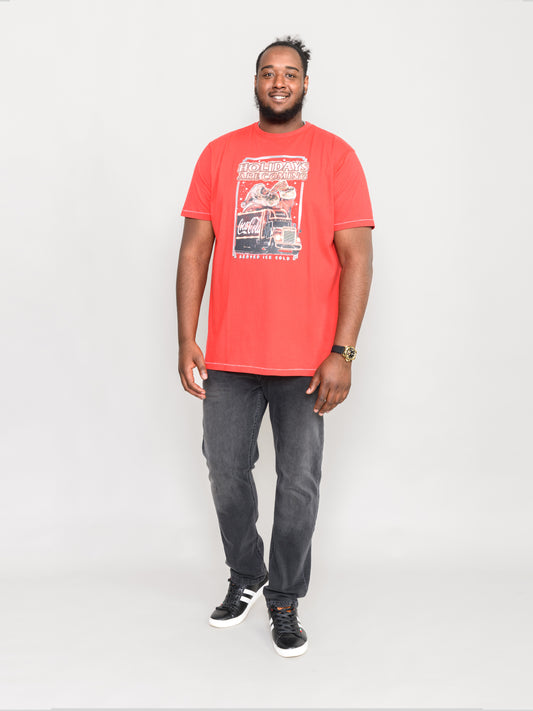 DALTON -D555 Red Official Licensed Coca-Cola Christmas Printed T-Shirt