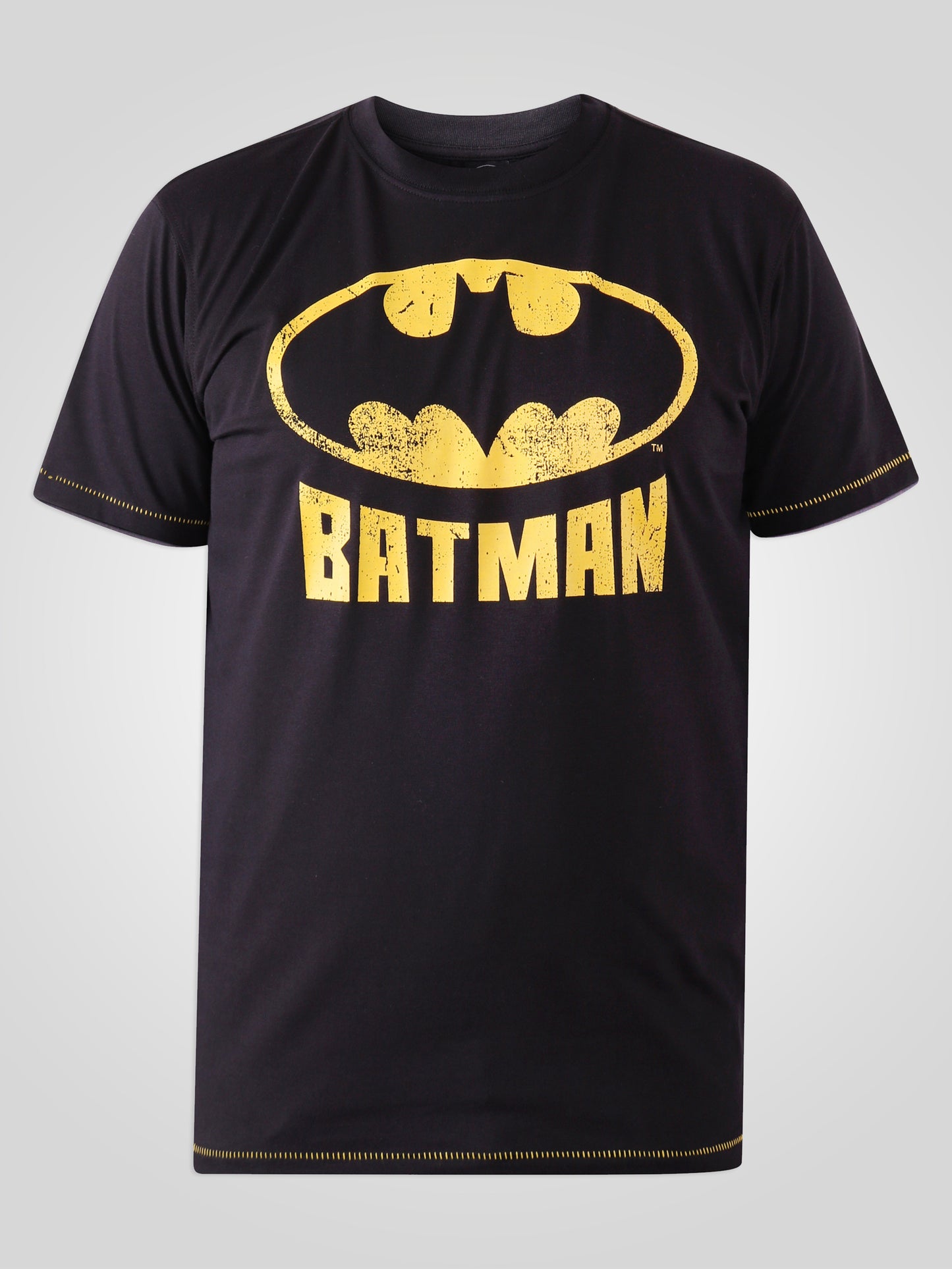GOTHAM -D555 Black Official Licensed Batman Printed Crew Neck T-Shirt
