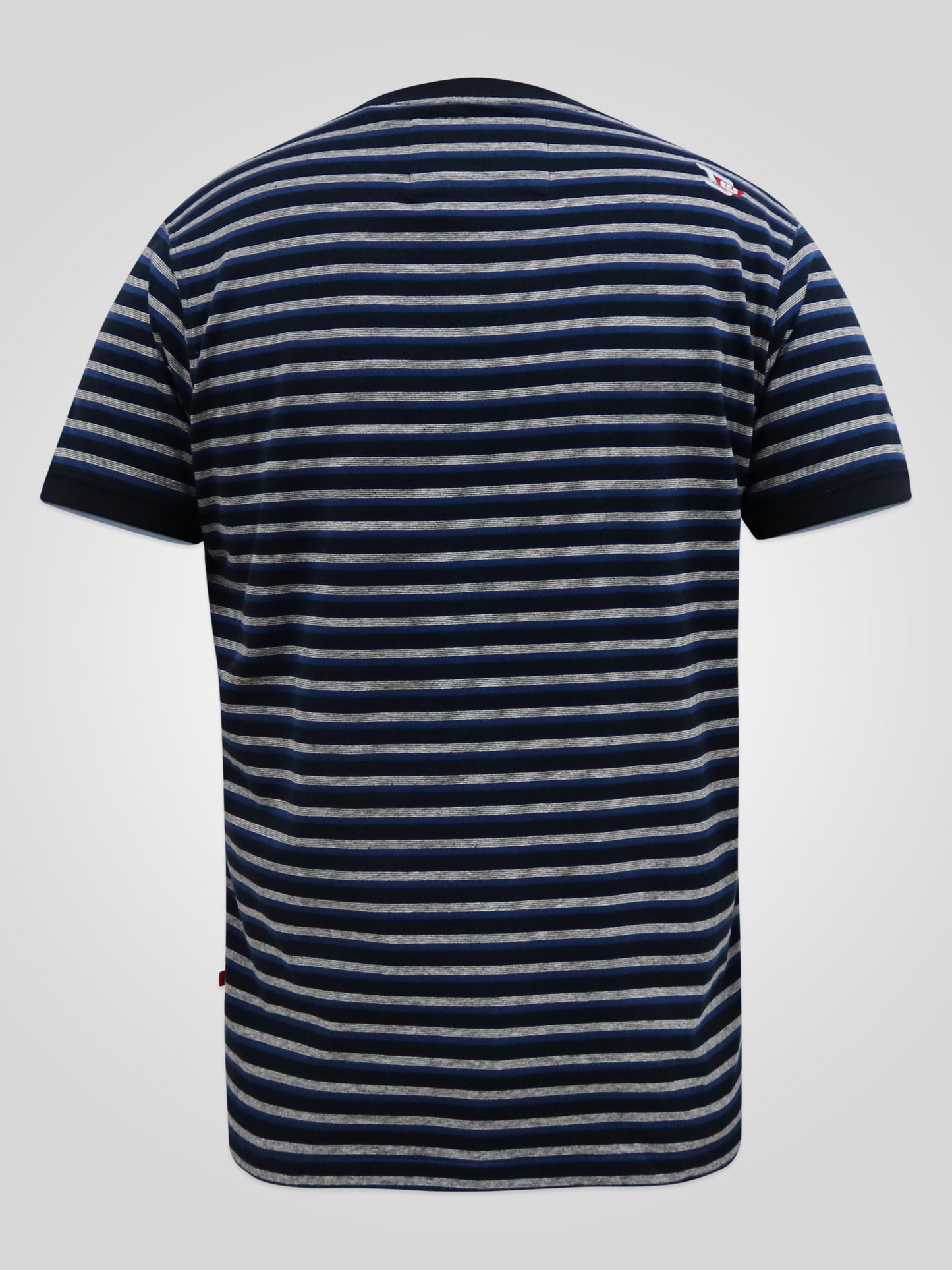 BEAMONT -D555 Navy Blue Stripe Jacquard Stripe T-Shirt
