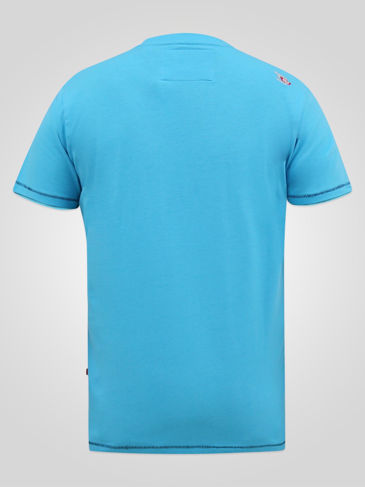 RUSHDEN -D555 Turquoise Blue Superior Printed T-Shirt