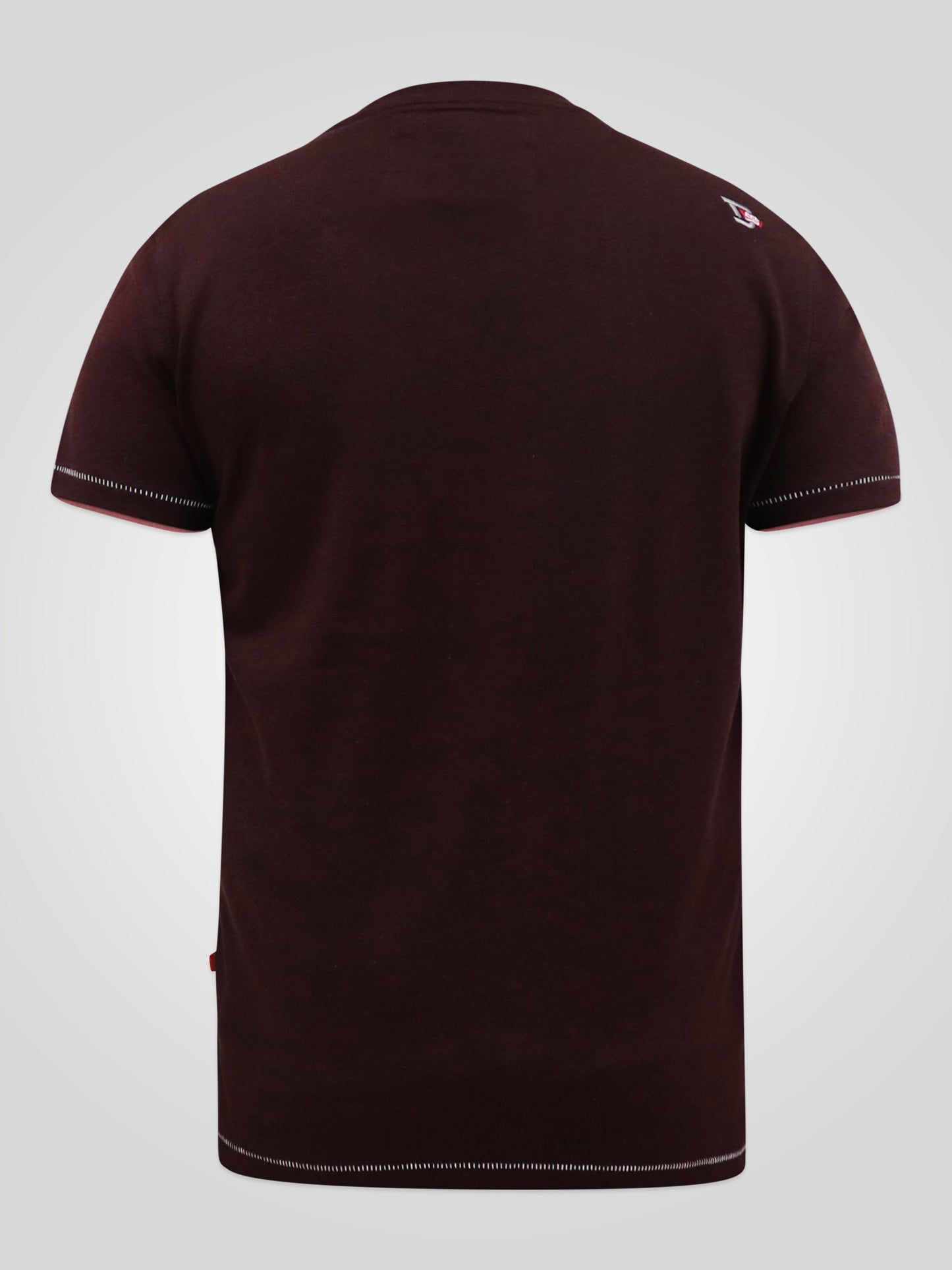REDBOURN -D555 Burgundy Black Twist Lightning Bolt Guitar Printed T-Shirt