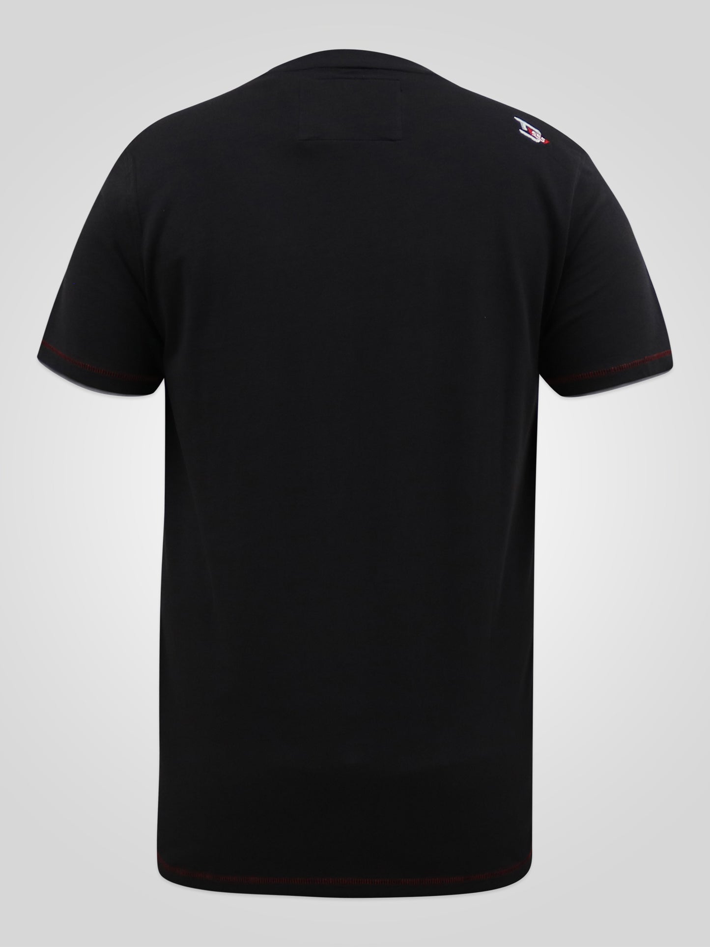 CHARLES -D555 Washed Black California Rebel Skull Gradient Printed T-Shirt