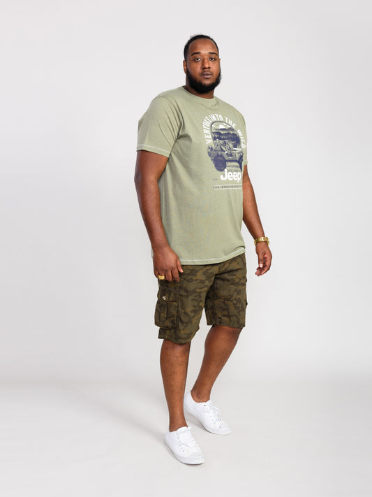 HIBBERT -D555 Khaki Green Official Licensed Jeep Printed T-Shirt