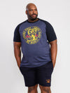 STEEPLE -D555 Denim Marl/Navy Blue Official Licensed Cobra Kai Printed T-Shirt