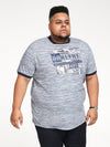 STANDFORD -D555 Blue Reno Brooklyn Print Chest T-Shirt
