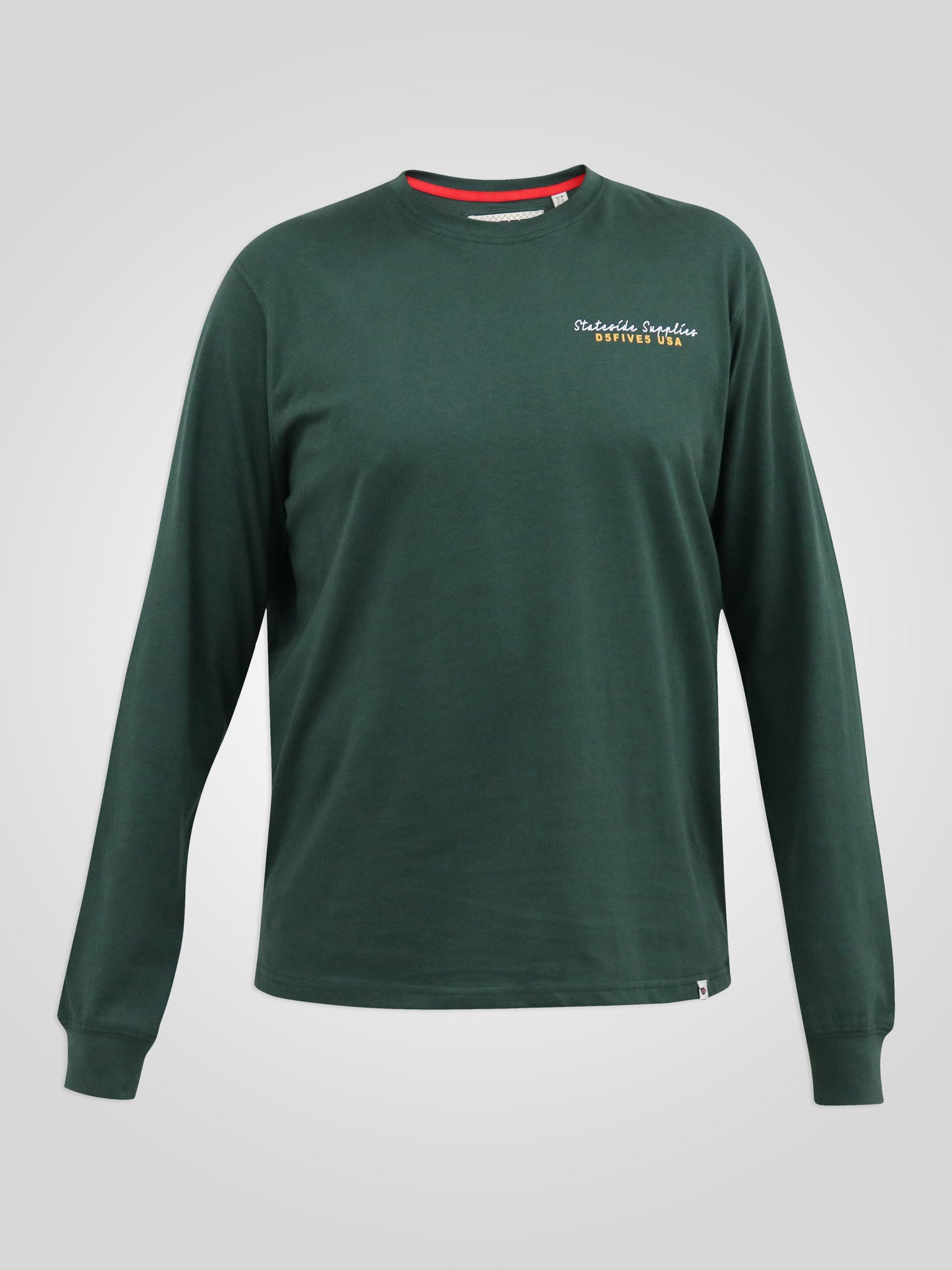 LINCOLN -D555 Green L/S Front and Back Printed T-Shirt
