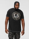 BENNY -D555 Black La Camo Printed Crew Neck T-Shirt