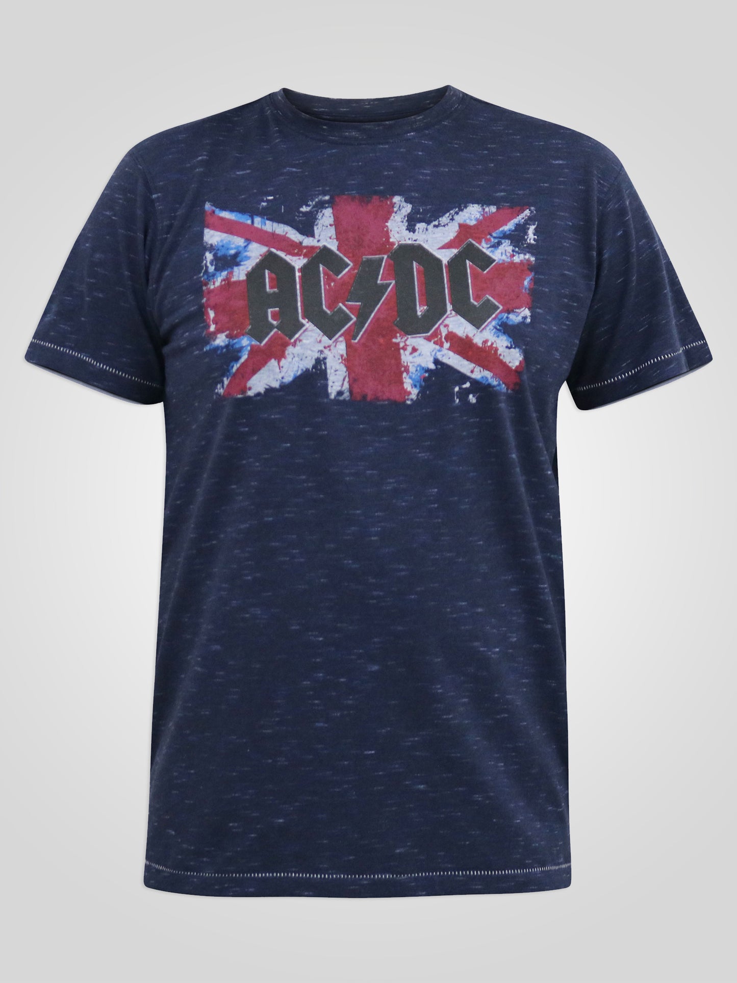 DENNIS -D555 Navy Reno Official Licensed Acdc Printed Crew Neck T-Shirt