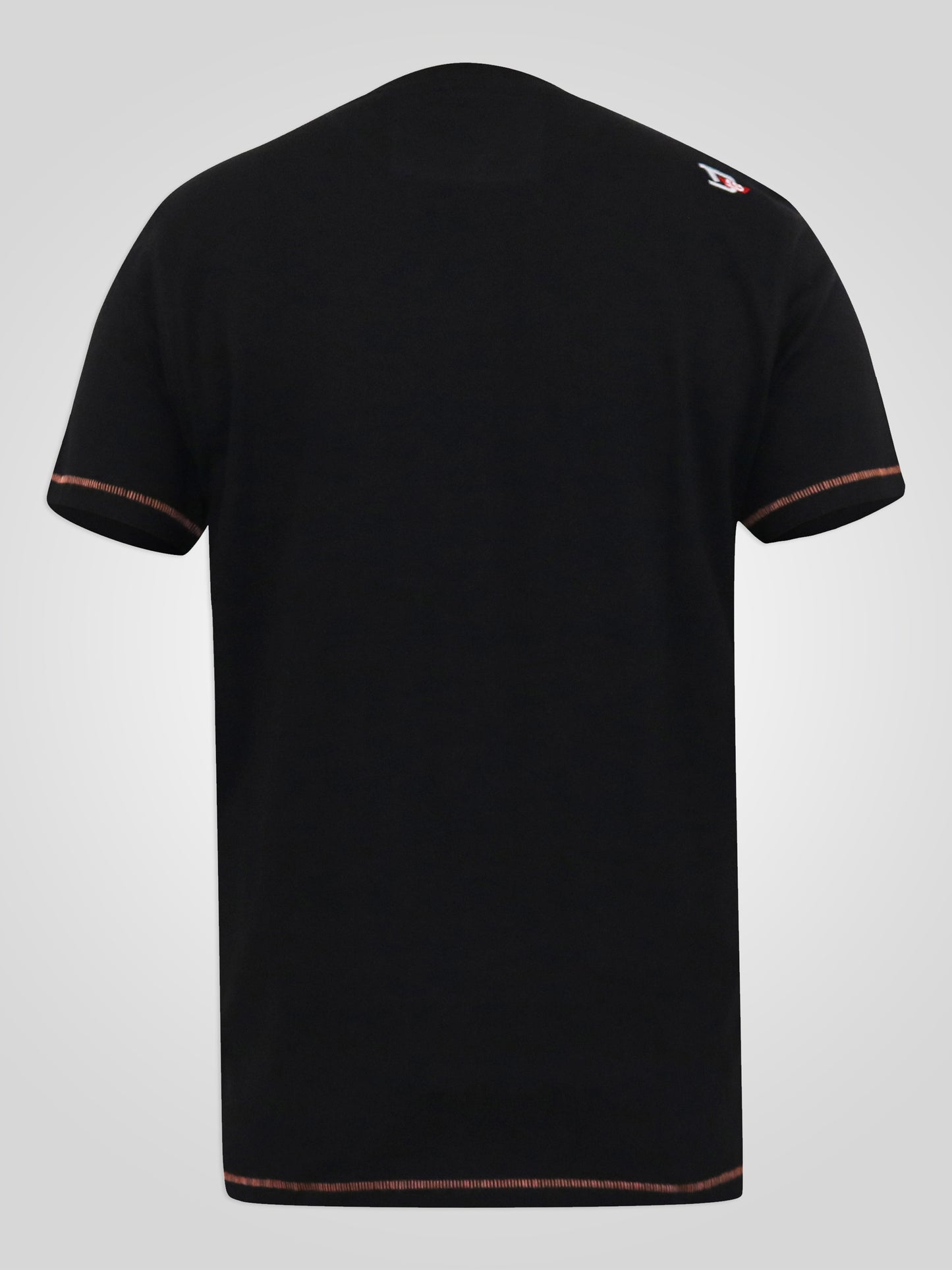 LORNE -D555 Washed Black Motor Bike Splatter Printed Crew Neck T-Shirt