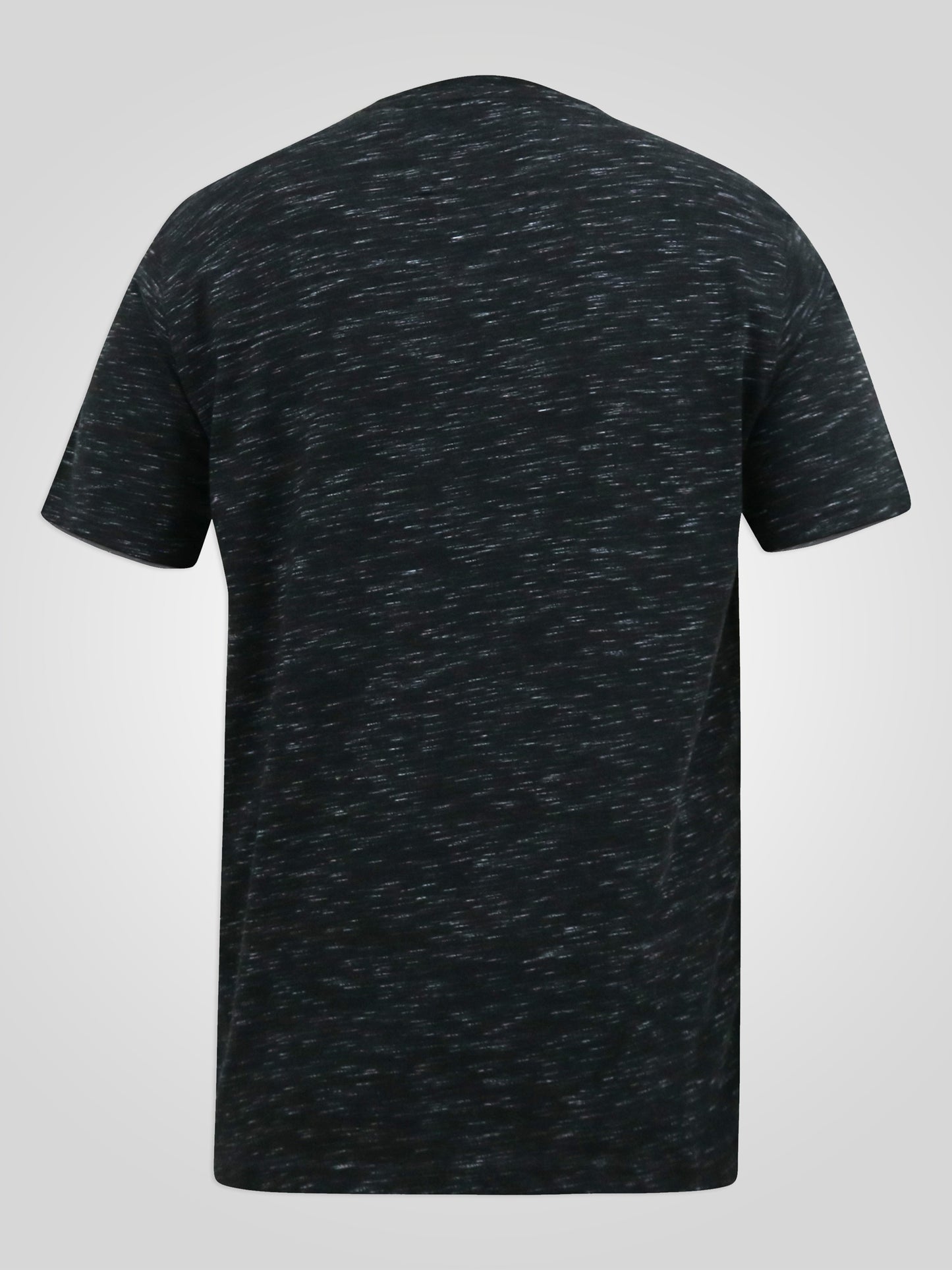 ORSTON 1 -D555 Black Reno Fabric Crew Neck T-Shirt with Chest Embroidery