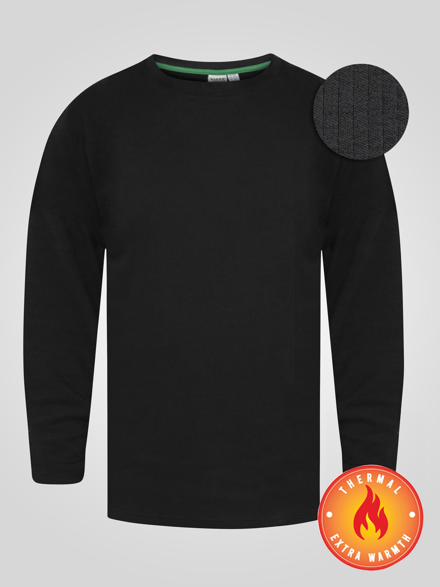 EXETER -D555 Black Thermal Long Sleeve T-Shirt
