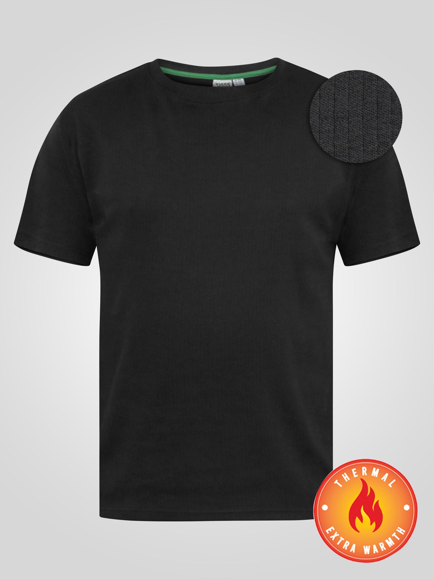 MOTHERWELL -D555 Black Thermal Short Sleeve T-Shirt