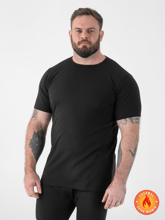 MOTHERWELL -D555 Black Thermal Short Sleeve T-Shirt