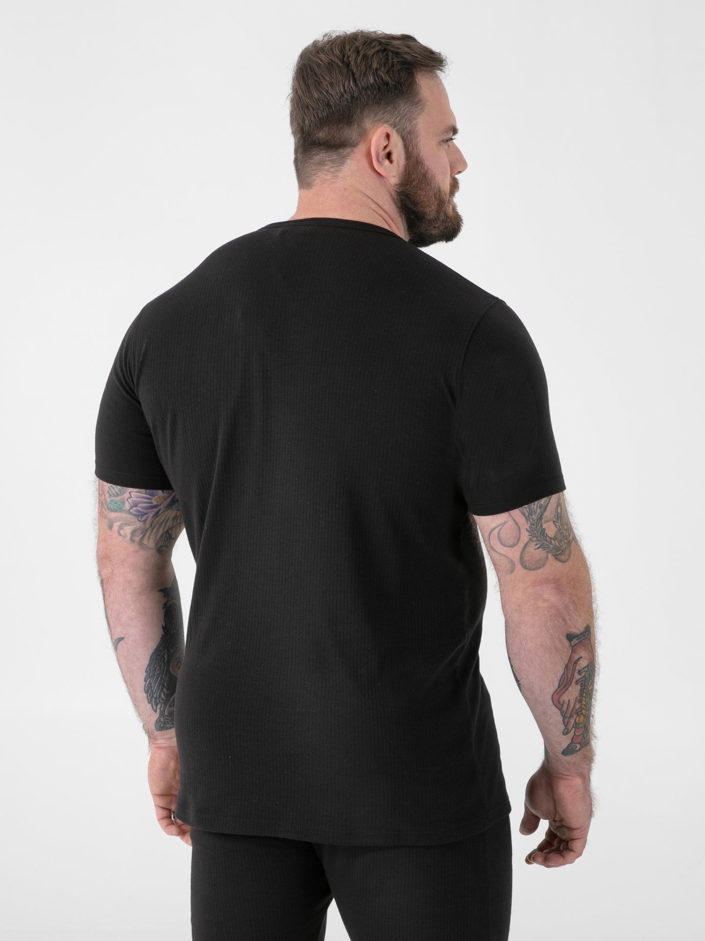 MOTHERWELL -D555 Black Thermal Short Sleeve T-Shirt