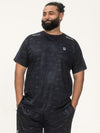 SOLIHULL -D555 Navy Blue Dry Wear Light Weight Poly Stretch Crew Neck T-Shirt