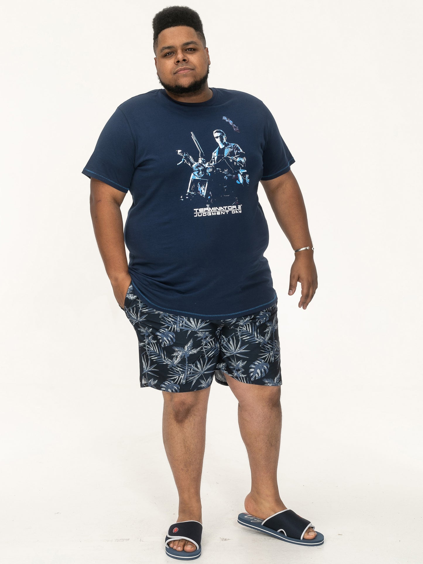 CAMERON -D555 Dark Navy Blue Official Licensed Terminator Printed T-Shirt