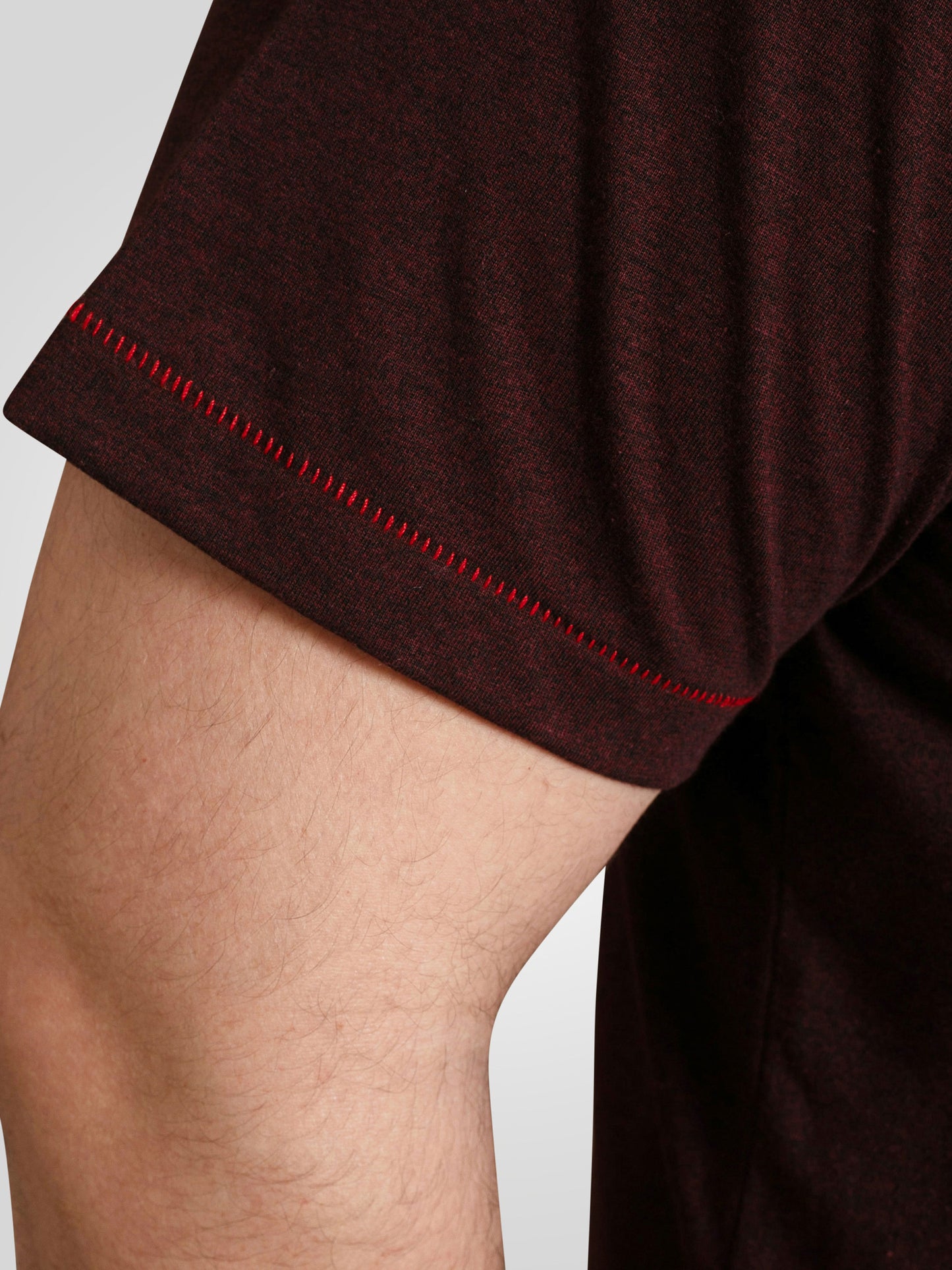 BARNSLEY -D555 Burgundy Twist Guitar and Amp Printed Crew Neck T-Shirt