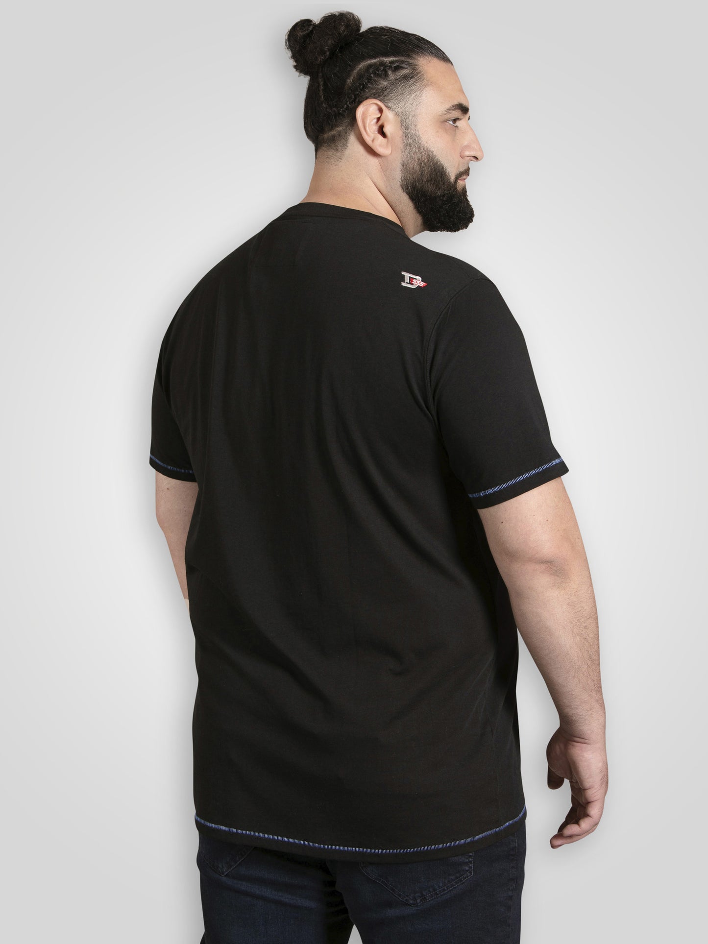 DEWSBURY -D555 Black Skeleton On Bike Printed Crew Neck T-Shirt