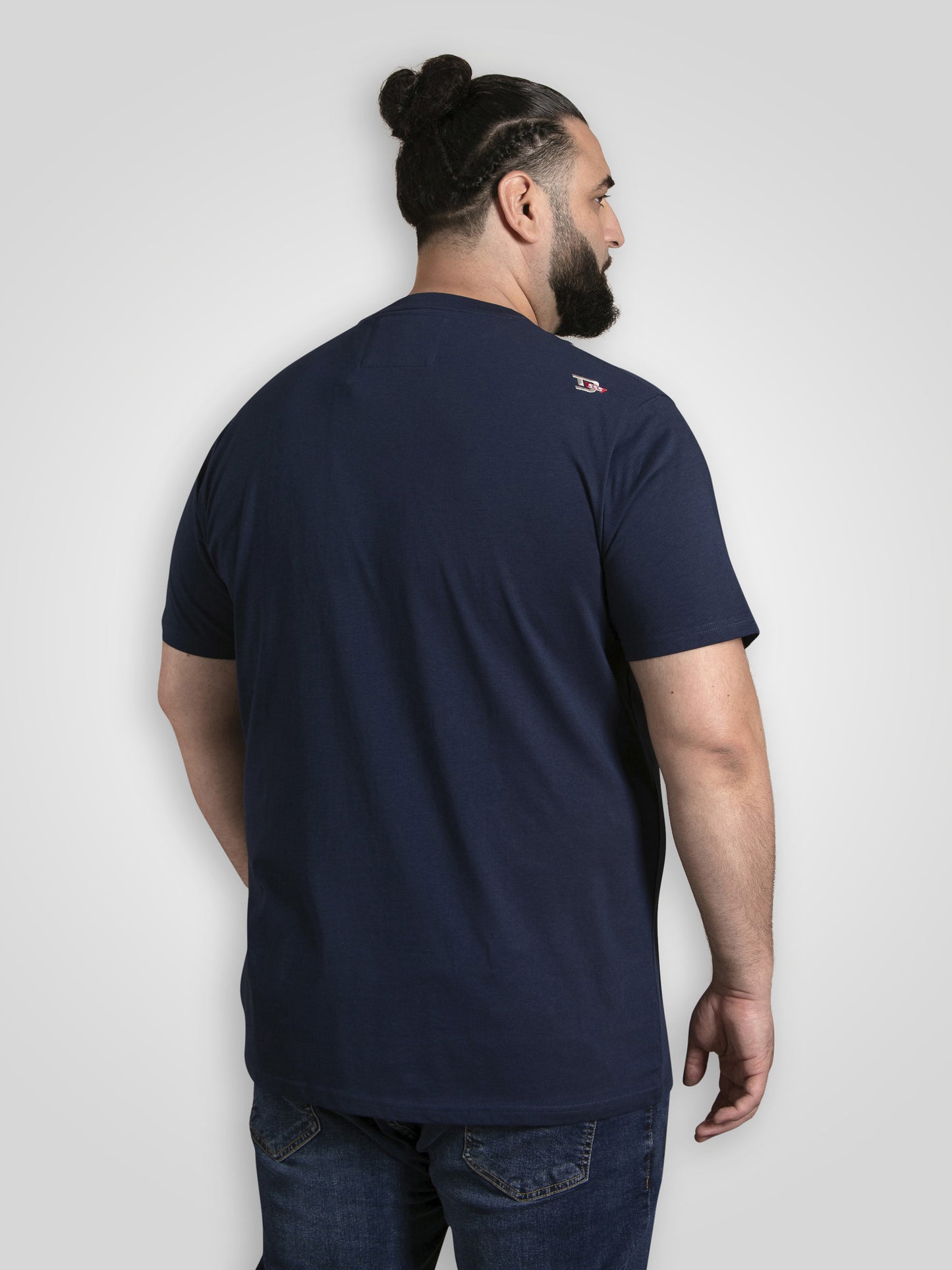 LIVERPOOL -D555 Navy Blue Rockin' World Tour Guitar Printed Crew Neck T-Shirt