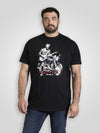 DERBY -D555 Dark Navy Blue Rhythm and Rides Motorbike Printed Crew Neck T-Shirt