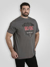 CLYDEBANK -D555 Charcoal Marl Official Licensed Acdc Black Ice Printed T-Shirt