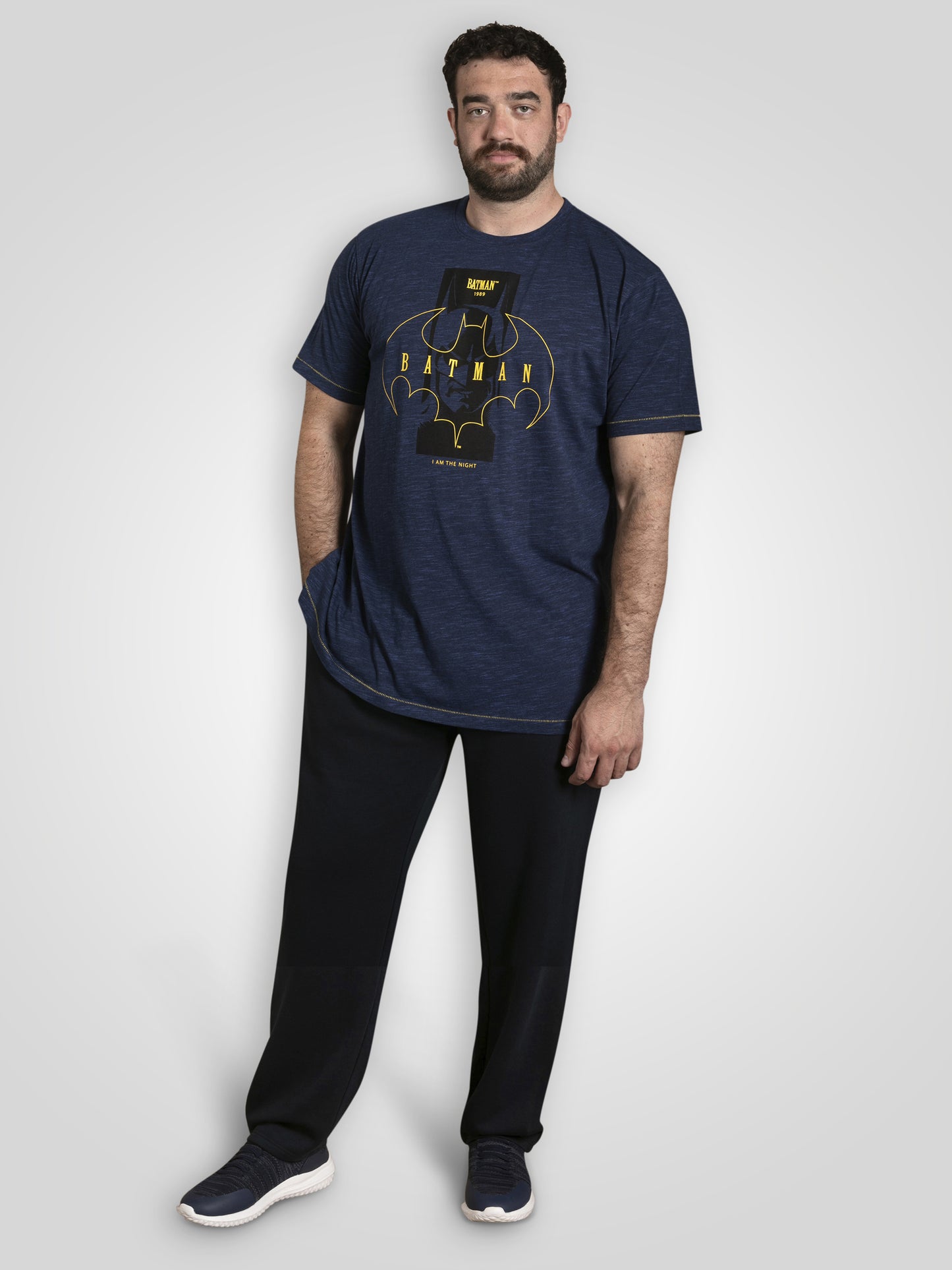 BURNLEY -D555 Blue Reno Official Licensed Batman Printed T-Shirt