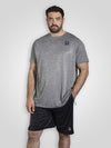 RETFORD -D555 Charcoal Marl Dry Wear Light Peach Finished Crew Neck T-Shirt