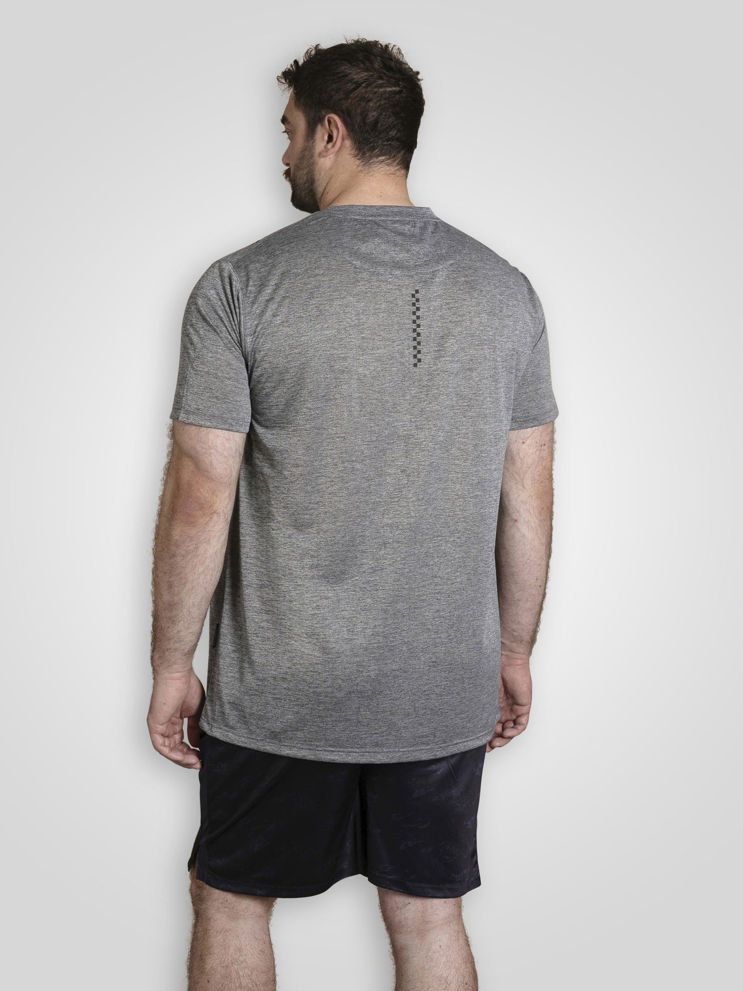 RETFORD -D555 Charcoal Marl Dry Wear Light Peach Finished Crew Neck T-Shirt